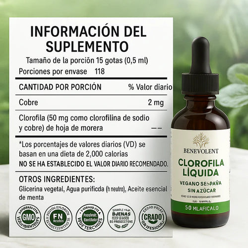 Moisse® - Gotero Clorofila Quema grasa de forma natural