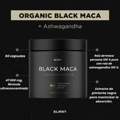 Capsulas de Raíz de maca negra orgánica