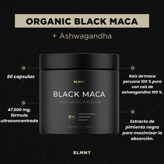 Capsulas de Raíz de maca negra orgánica