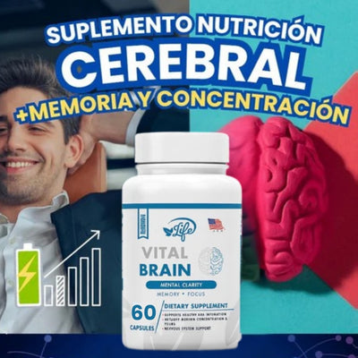 Vital Brain - Capsulas Suplemento Cerebral - OFERTA 2X1