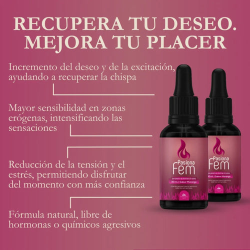 PasionaFem - Aumenta el deseo y la libido femenina - OFERTA 2X1