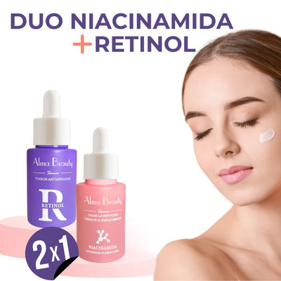DUO 2X1 PIEL DE PORCELANA | NIACINAMIDA + RETINOL