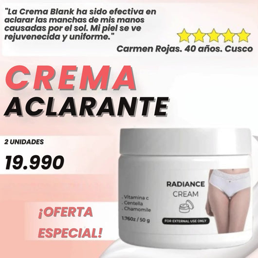 Crema Blanqueadora - Tu tono ideal, al fin revelado - OFERTA 2X1