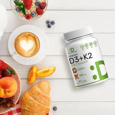 Suplemento de vitamina D3K2 - Tu escudo diario en una cápsula - OFERTA 2X1