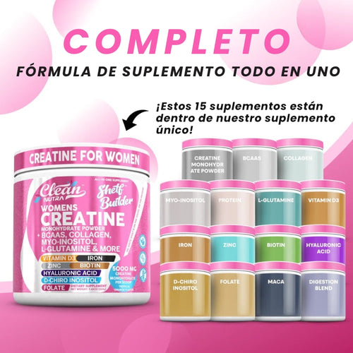 WomenCreatine - Fuerza femenina en cada sorbo.