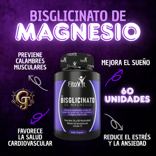 Bisglicinato de Magnesio - Relaja y recupera tus musculos - OFERTA 2X1