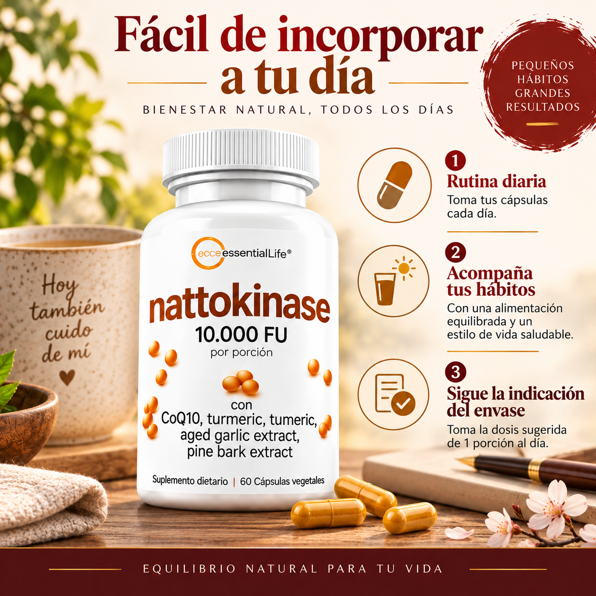 Nattokinase - Apoya una circulacion mas libre - OFERTA 2X1