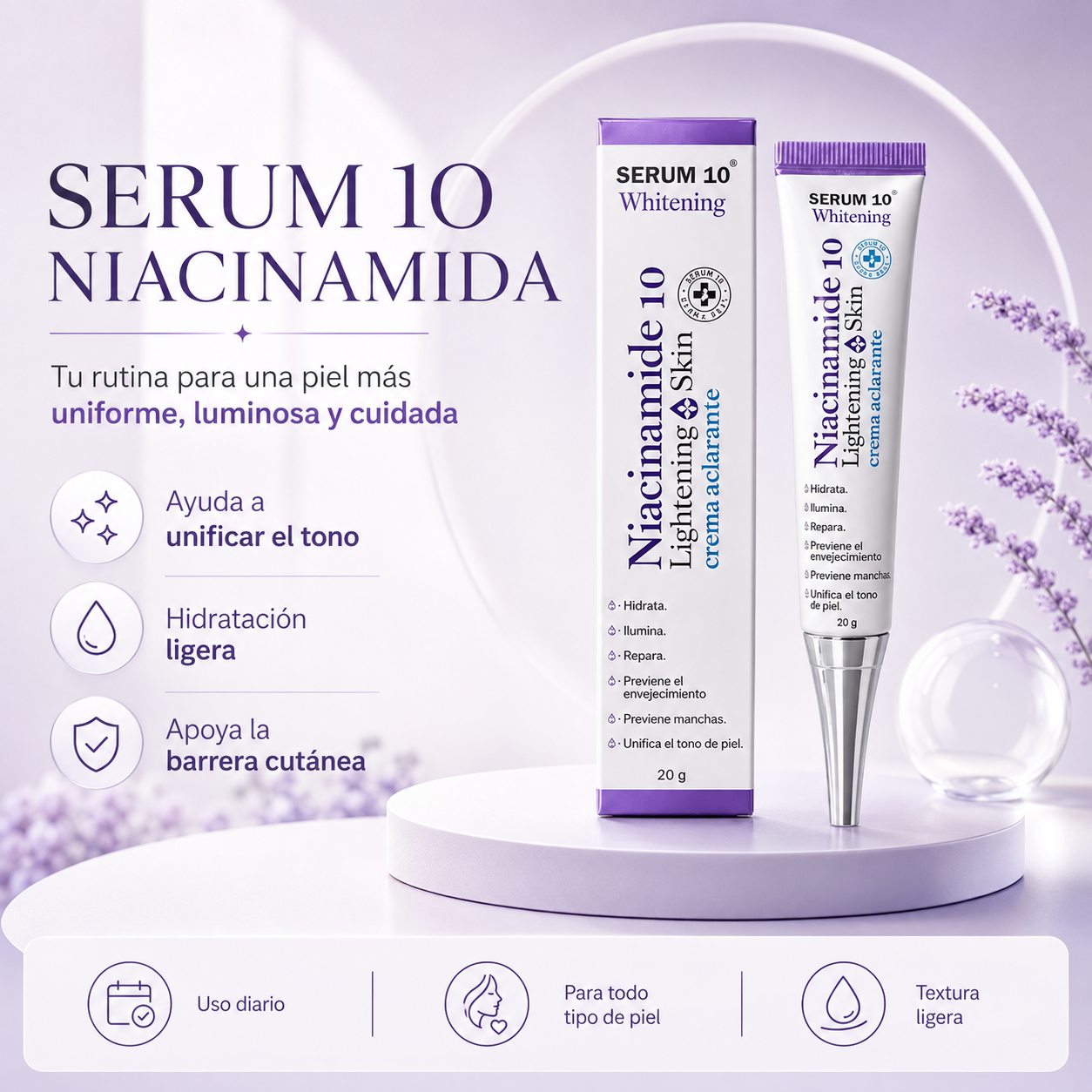 Crema 10 Niacinamida® — Tu Rutina para una Piel Radiante — OFERTA 2X1