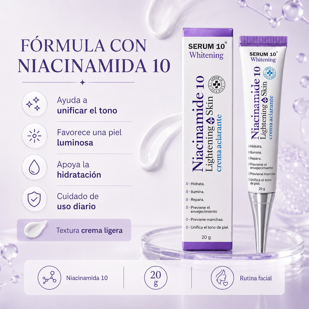 Crema 10 Niacinamida® — Tu Rutina para una Piel Radiante — OFERTA 2X1