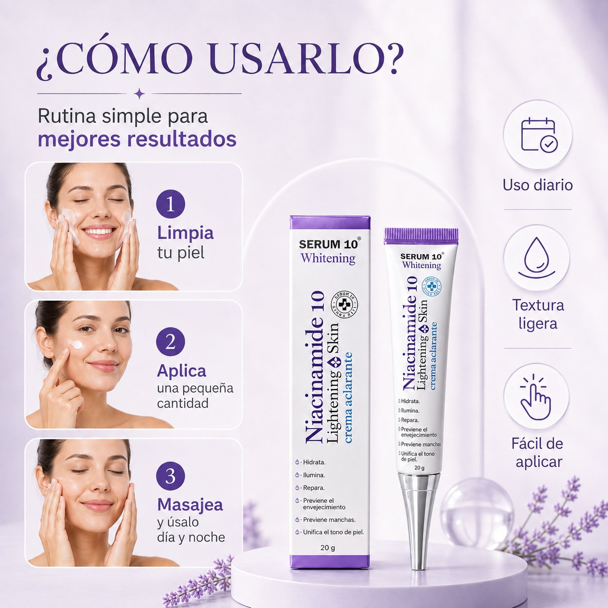 Crema 10 Niacinamida® — Tu Rutina para una Piel Radiante — OFERTA 2X1