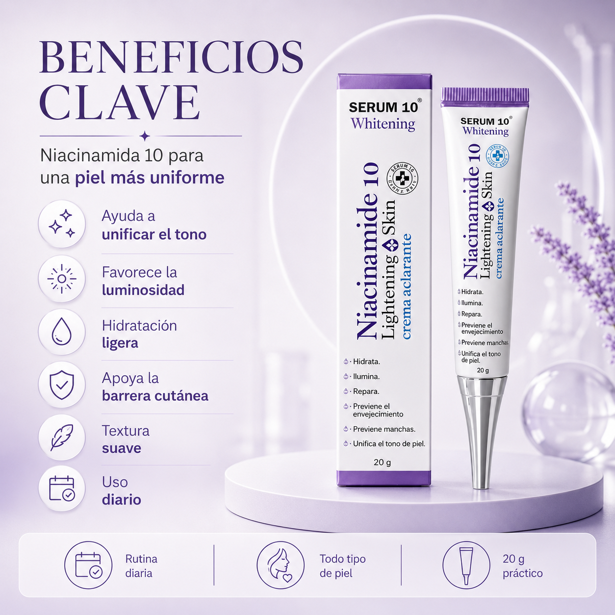 Crema 10 Niacinamida® — Tu Rutina para una Piel Radiante — OFERTA 2X1
