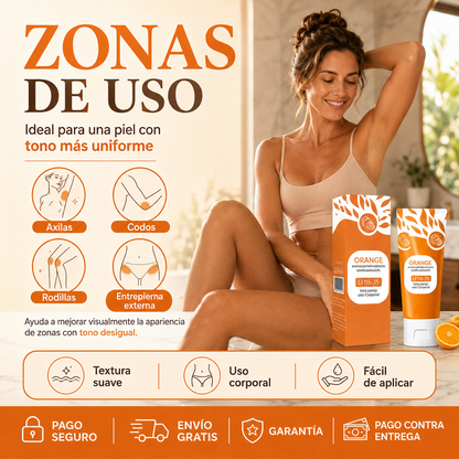 OrangeGlow™ – Crema Corporal para un Tono Más Uniforme – OFERTA 2X1