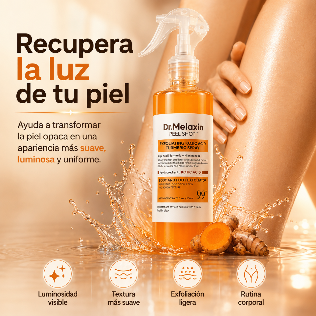 Dr. Melaxin Peel Shot™ – Spray Exfoliante Corporal - OFERTA 2X1
