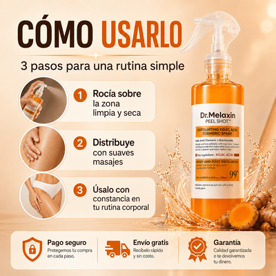 Dr. Melaxin Peel Shot™ – Spray Exfoliante Corporal - OFERTA 2X1