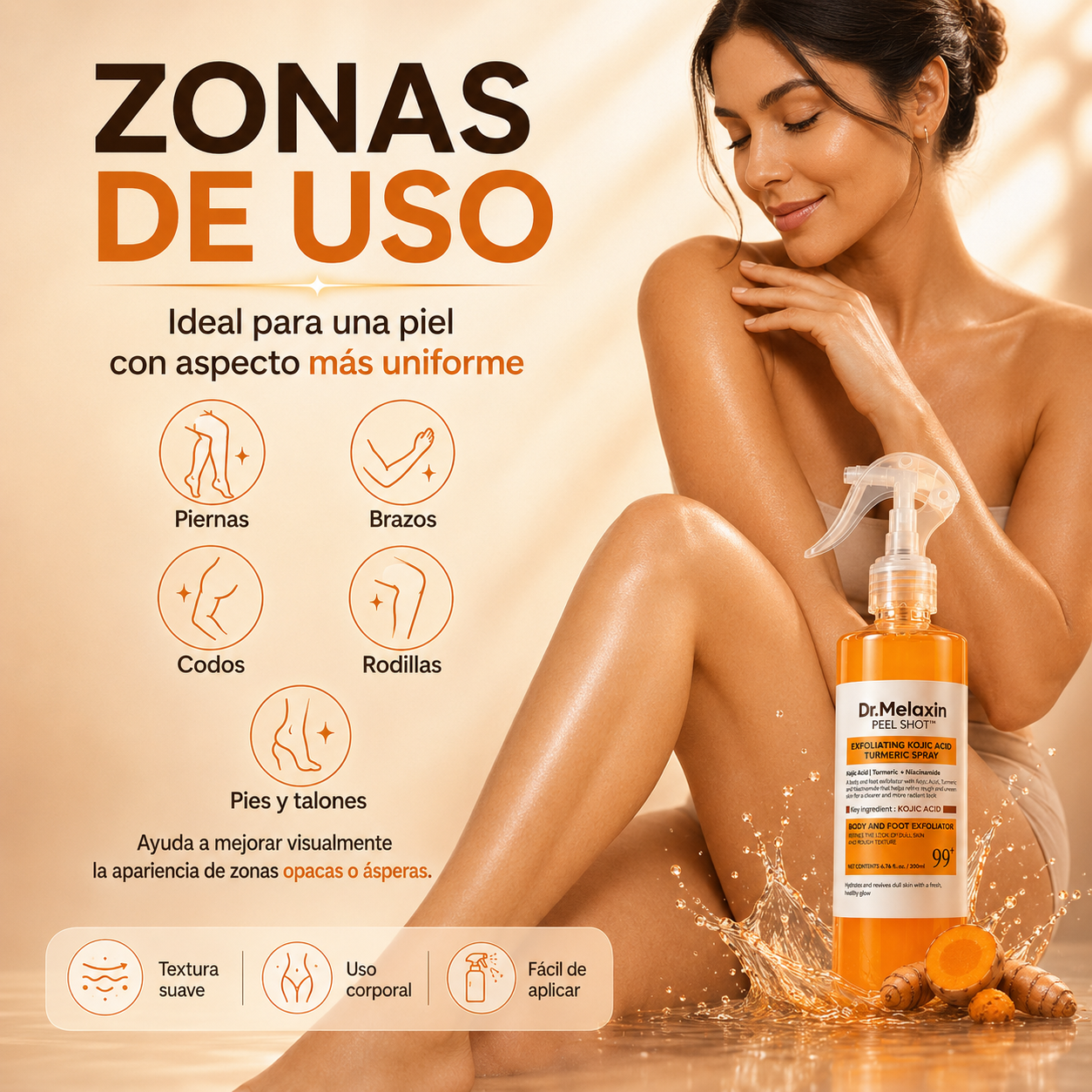 Dr. Melaxin Peel Shot™ – Spray Exfoliante Corporal - OFERTA 2X1