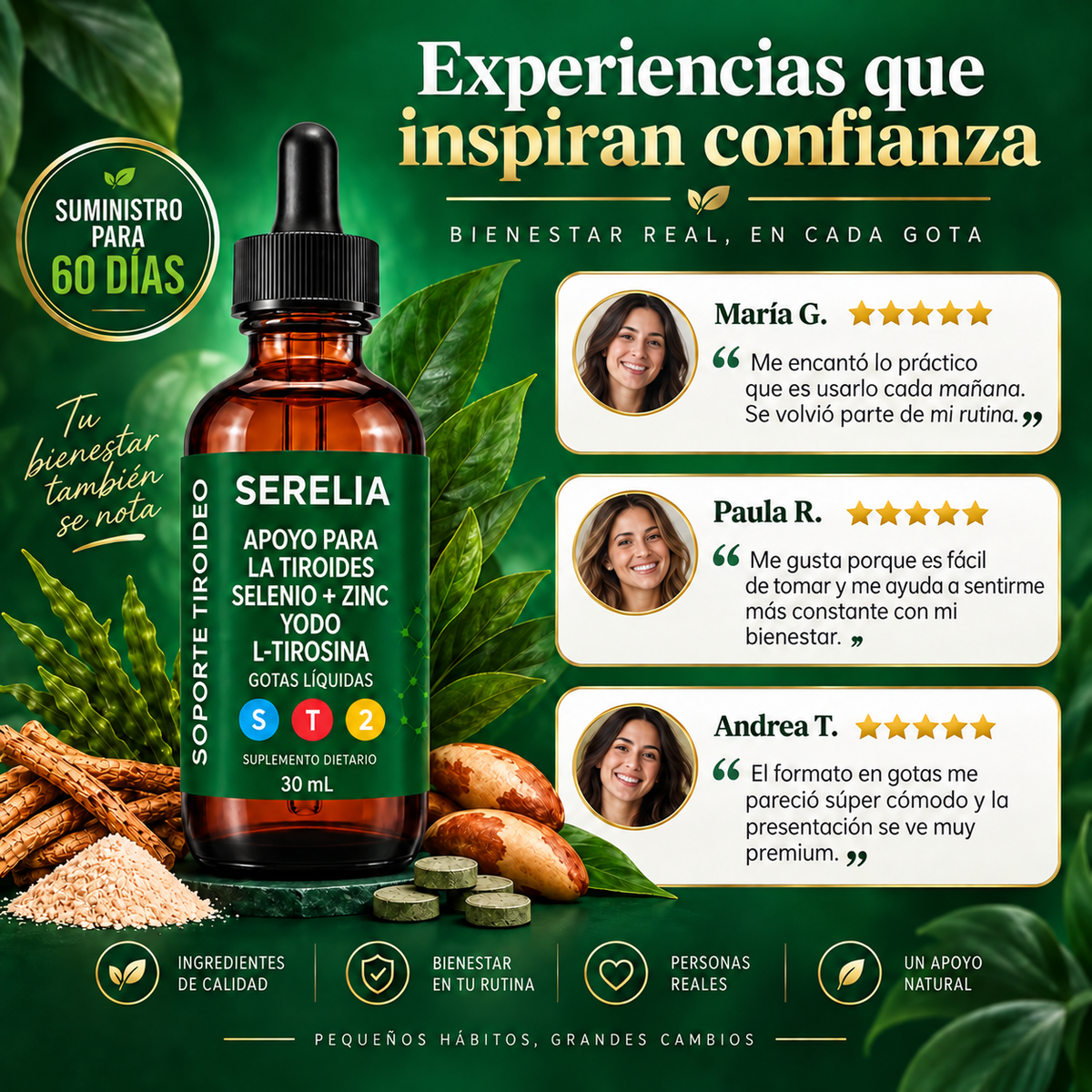 SERELIA® — Gotas para el Apoyo de Tiroides - OFERTA 2X1
