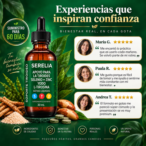 SERELIA® — Gotas para el Apoyo de Tiroides - OFERTA 2X1
