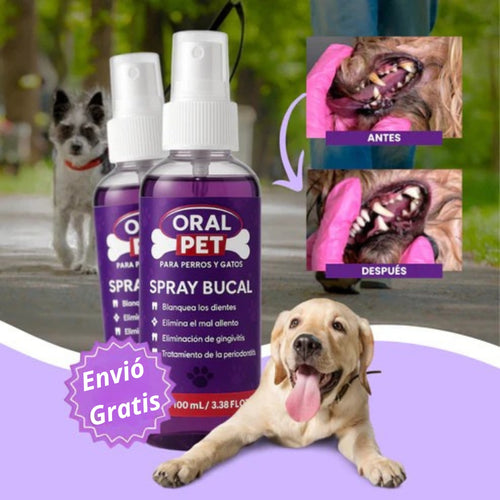 Spray 100 % Natural Cuidado bucal de perros y gatos - ORALPET