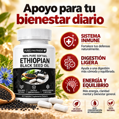 BLACKVITAL™ – Cápsulas de Semilla Negra Etíope - OFERTA 2X1