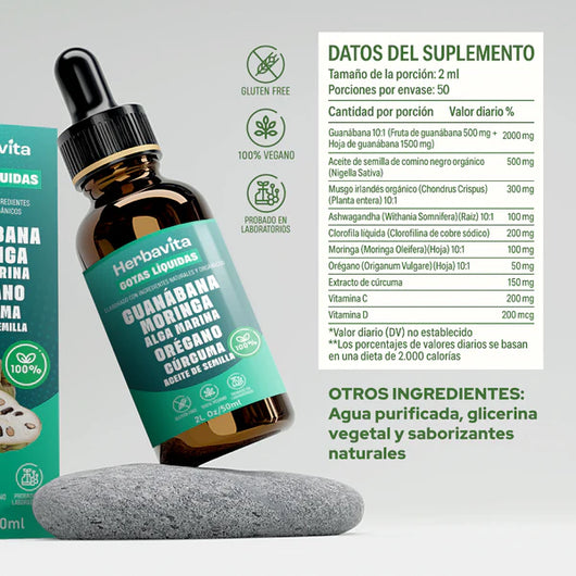 Herbavita | Gotas 100% orgánicas de Guanábana
